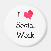 J'aime le travail social magnets
