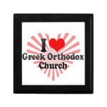 J'aime l'église orthodoxe grecque boîtes à souvenirs