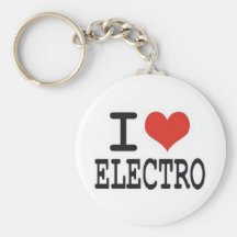 j'aime l'électro porte-clefs