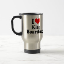 J'aime l'embarquement de cerf-volant mugs à café