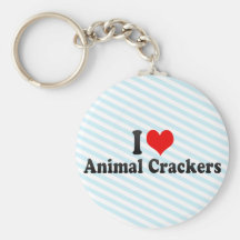 J'aime les biscuits animaux porte-clefs