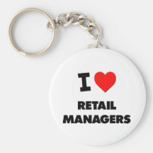J'aime les directeurs de la vente au détail porte-clefs