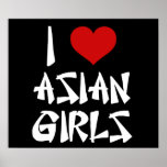 J'aime les filles asiatiques posters