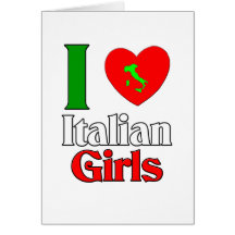 J'aime les filles italiennes cartes