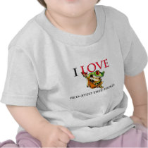 J'aime les grenouilles d'arbre aux yeux rouges t-shirt