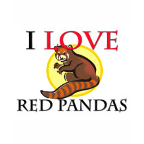 J'aime les pandas rouges t-shirts