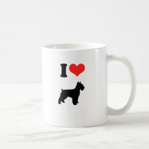 J'aime les Schnauzers miniatures Tasses