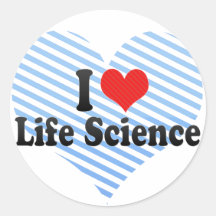 J'aime les sciences de la vie autocollant
