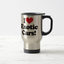 J'aime les voitures exotiques ! tasse à café
