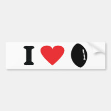 J'aime l'icône du football adhésifs pour voiture