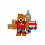 J'aime Londres - ours de nounours Carte Postale