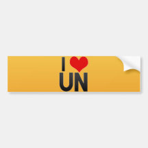 J'aime l'ONU Adhésifs Pour Voiture