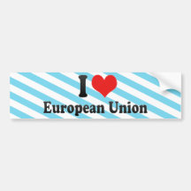 J'aime l'Union européenne Adhésif Pour Voiture