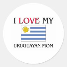 J'aime ma maman uruguayenne autocollants