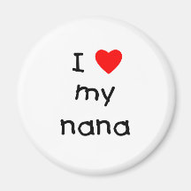 J'aime ma Nana Magnets Pour Réfrigérateur