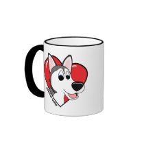 J'aime ma tasse de chien de traîneau sibérien