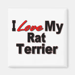 J'aime mes cadeaux et habillement de chien de Rat  Aimants Pour Réfrigérateur