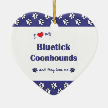 J'aime mes Coonhounds de Bluetick (les chiens mult Décorations Pour Sapins De Noël