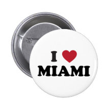 J'aime Miami la Floride Badges Avec Agrafe