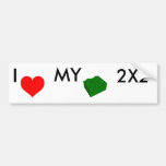 J'aime mon 2X2 Adhésif Pour Voiture