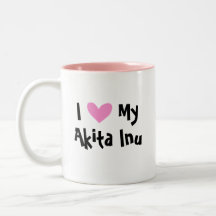 J'aime mon Akita Inu/Shiba Inu Tasse À Café