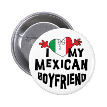 J'aime mon ami mexicain badges avec agrafe