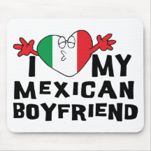 J'aime mon ami mexicain tapis de souris