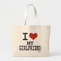J'aime mon amie sacs en toile