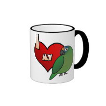 J'aime mon avant Conure de pêche Tasse