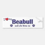 J'aime mon Beabull (le chien femelle) Autocollants Pour Voiture