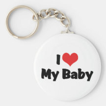 J'aime mon bébé Keychain Porte-clefs