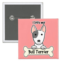 J'aime mon bull-terrier badge