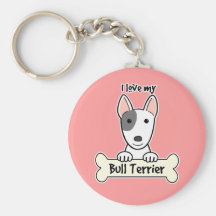 J'aime mon bull-terrier porte-clé