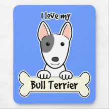 J'aime mon bull-terrier tapis de souris