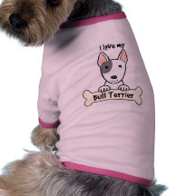 J'aime mon bull-terrier manteaux pour animaux domestiques