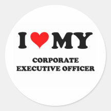 J'aime mon cadre dirigeant de cadre d'entreprise autocollants