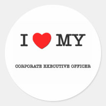 J'aime mon CADRE DIRIGEANT de CADRE D'ENTREPRISE Autocollant