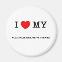 J'aime mon CADRE DIRIGEANT de CADRE D'ENTREPRISE Magnets Pour Réfrigérateur