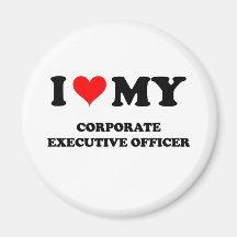 J'aime mon cadre dirigeant de cadre d'entreprise aimants