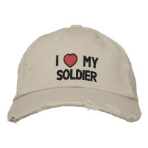 J'aime mon chapeau brodé par soldat