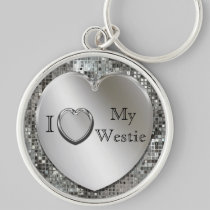 J'aime mon coeur Keychain de Westie porte-clés