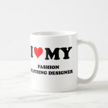 J'aime mon concepteur de vêtements de mode tasse
