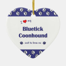 J'aime mon Coonhound de Bluetick (le chien masculi Ornements De Noël