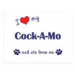 J'aime mon Coq-UN-MOIS (le chien femelle) Carte Postale