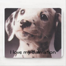 J'aime mon dalmation tapis de souris