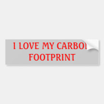 J'AIME MON EMPREINTE DE PAS DE CARBONE ADHÉSIFS POUR VOITURE