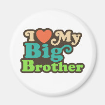 J'aime mon frère magnets pour réfrigérateur