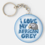 J'aime mon gris africain Keychain de Timneh Porte-clé