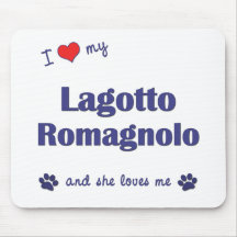 J'aime mon Lagotto Romagnolo (le chien femelle) Tapis De Souris