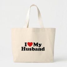 J'aime mon mari sacs en toile